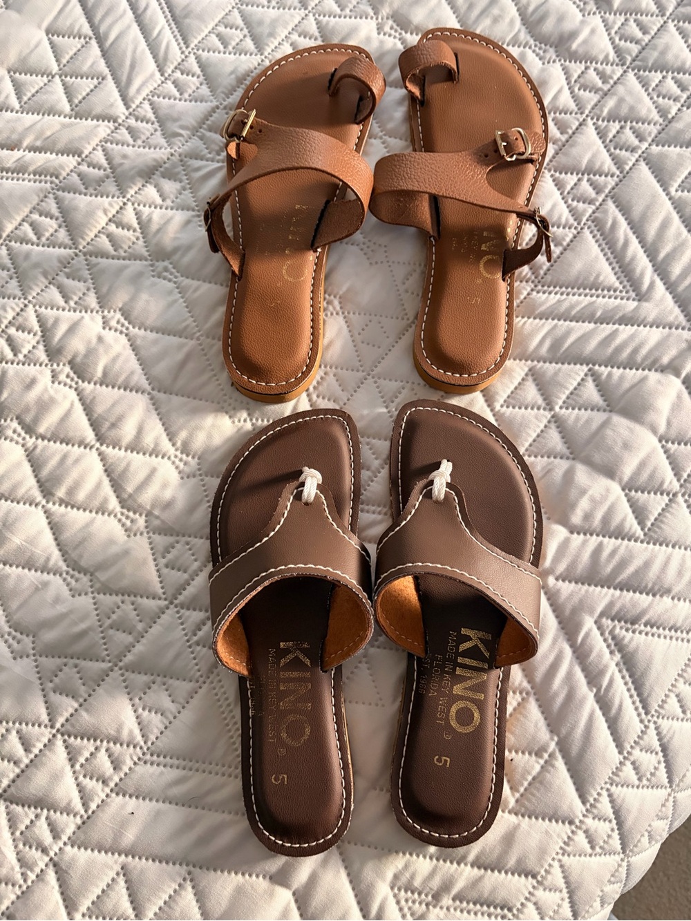 Women's Brown Slide Sandals - Casual Leather Summer Footwear